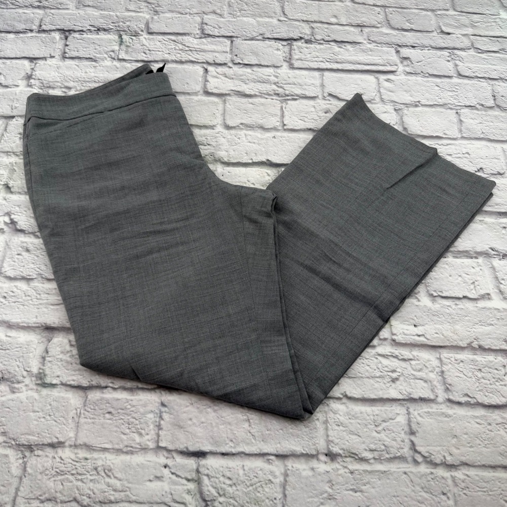 White House Black Market Womens Gray Flare Leg Dress Pants Size 12R